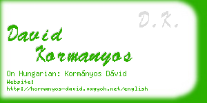 david kormanyos business card